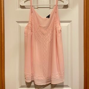 Torrid Light Pink Beaded Tank Top, Torrid, size XL